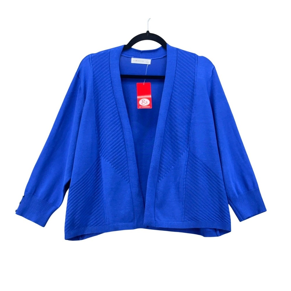 89th & Madison Cropped Sweater Royal Blue‎ 1X